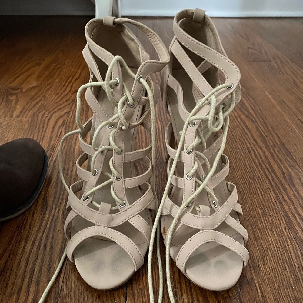 Charlotte Russe lace up heels